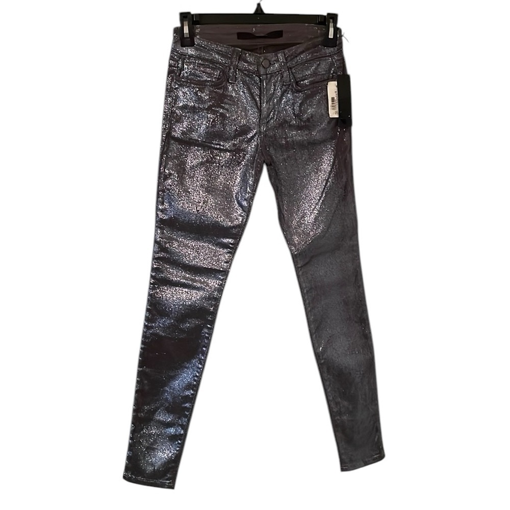 JOE’S | Women’s Gray Silver Glitter The Skinny Jeans Size 24